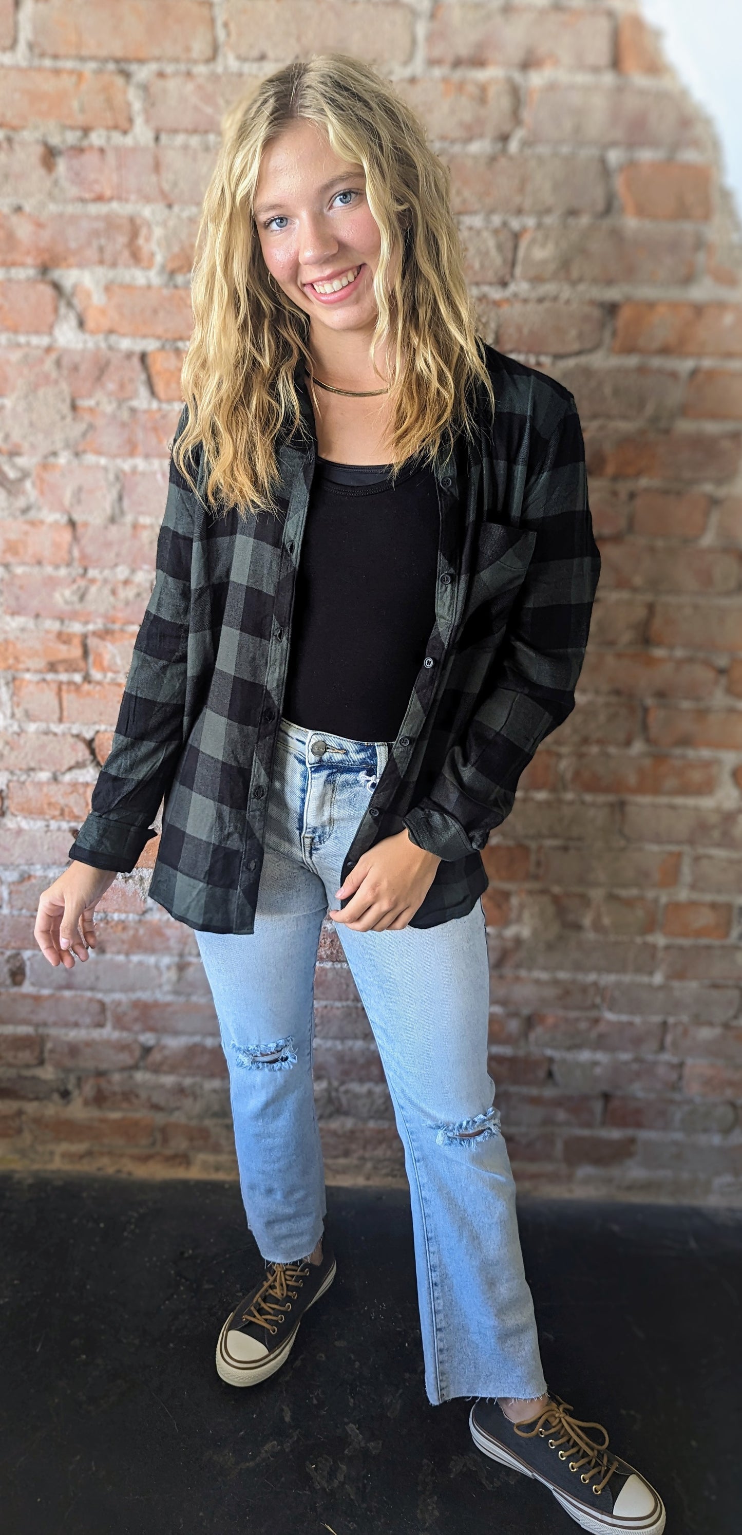 Green/Black Flannel