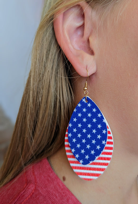 America Oval Earrings