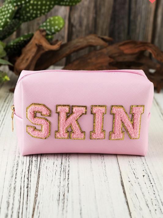 Embroidered Cosmetic Bag