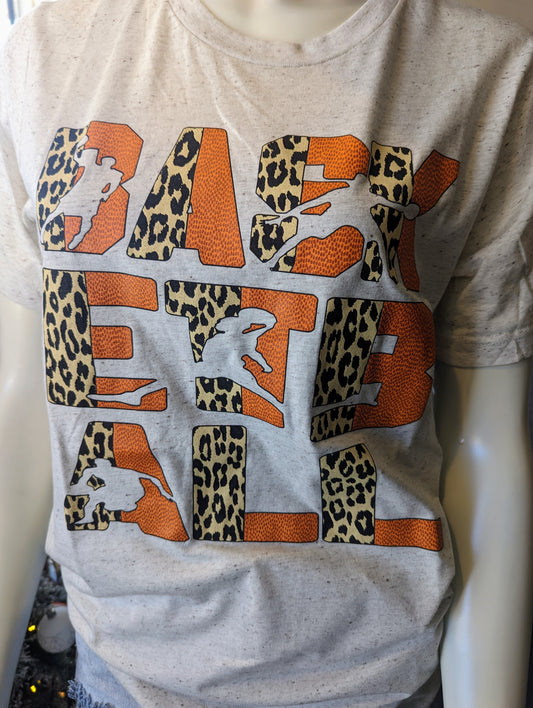 Basketball Tee Leopard