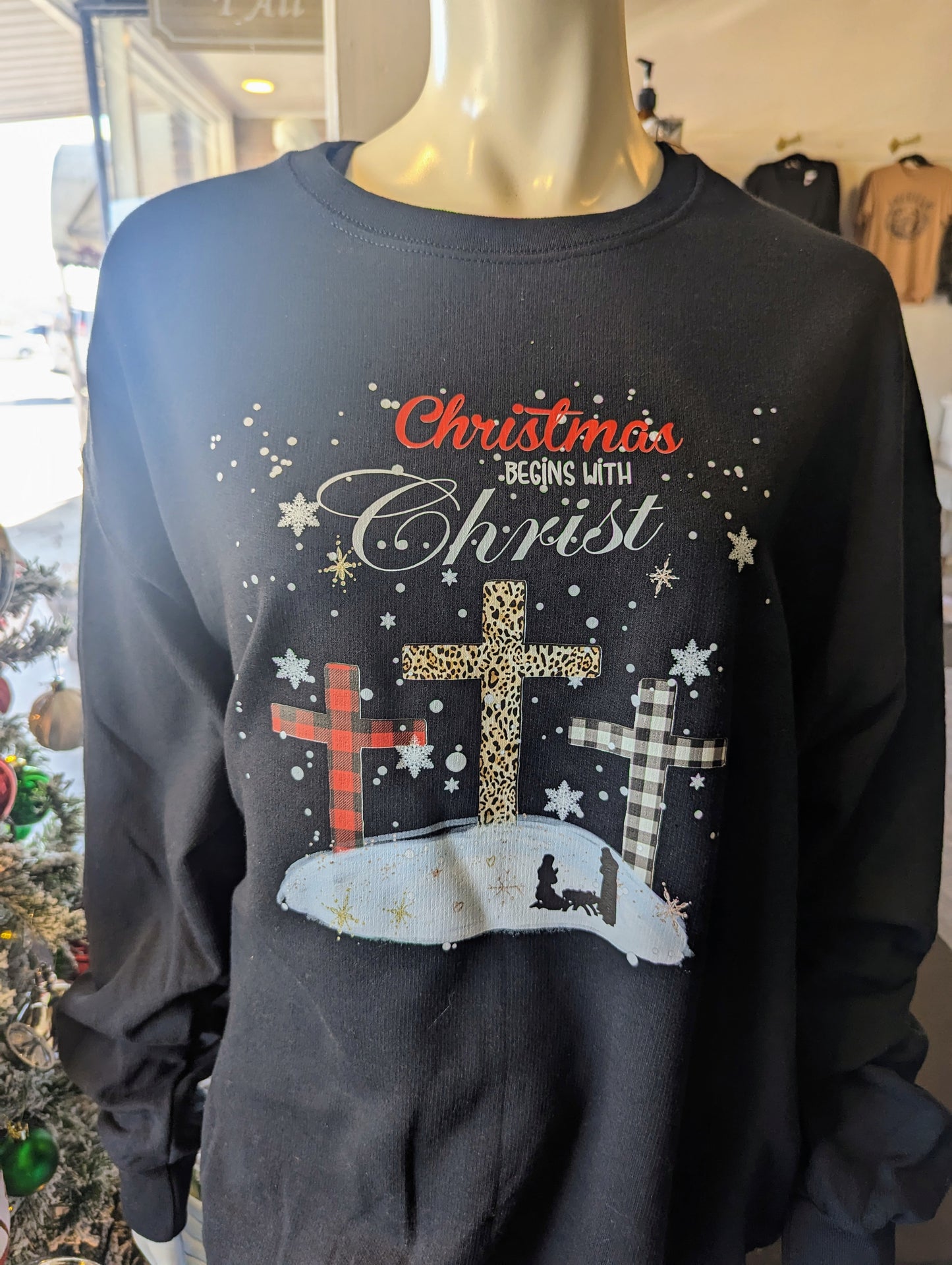 Christmas Cross Sweater