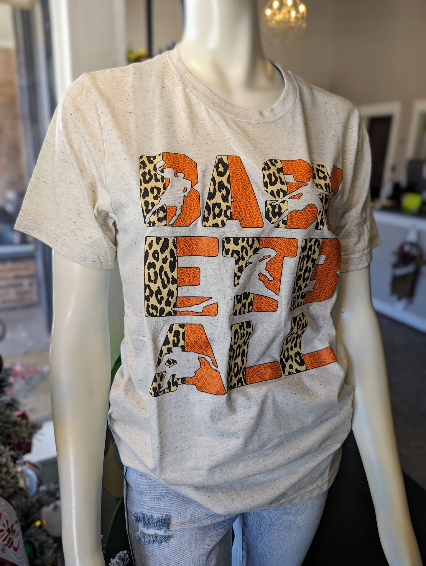 Basketball Tee Leopard