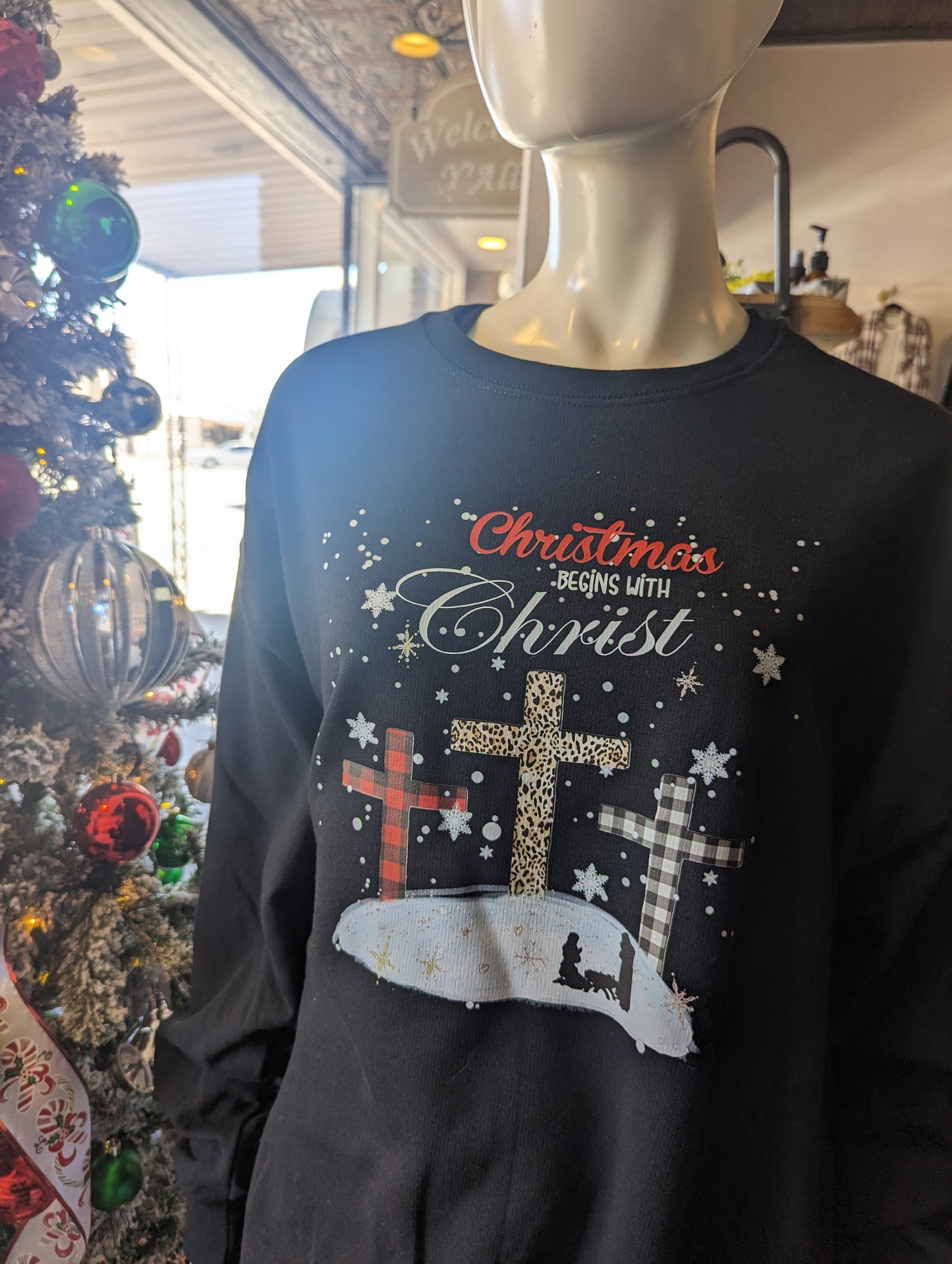 Christmas Cross Sweater