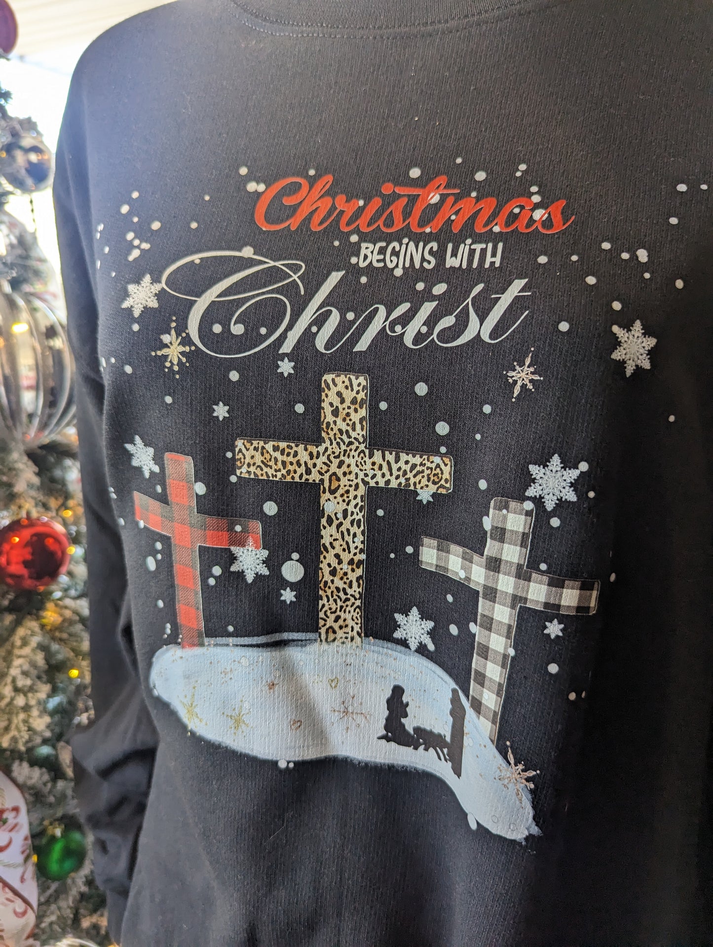 Christmas Cross Sweater