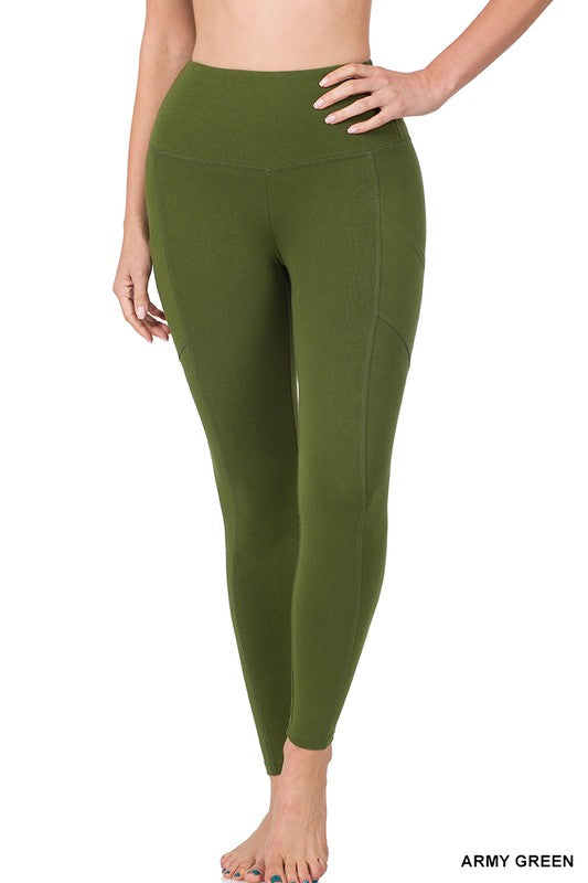 Better Cotton Wide Waistband Pocket Leggings