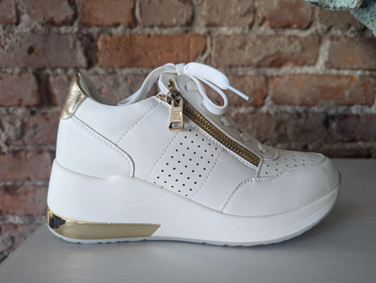 Renato Garini - White/Gold Sneaker