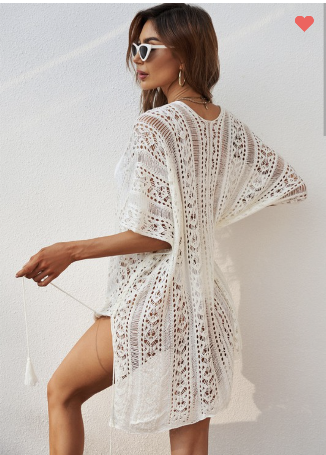 Crochet Knitted Kimono Beachwear